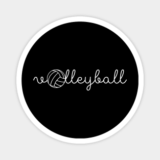 volleyball cursive with ball Magnet